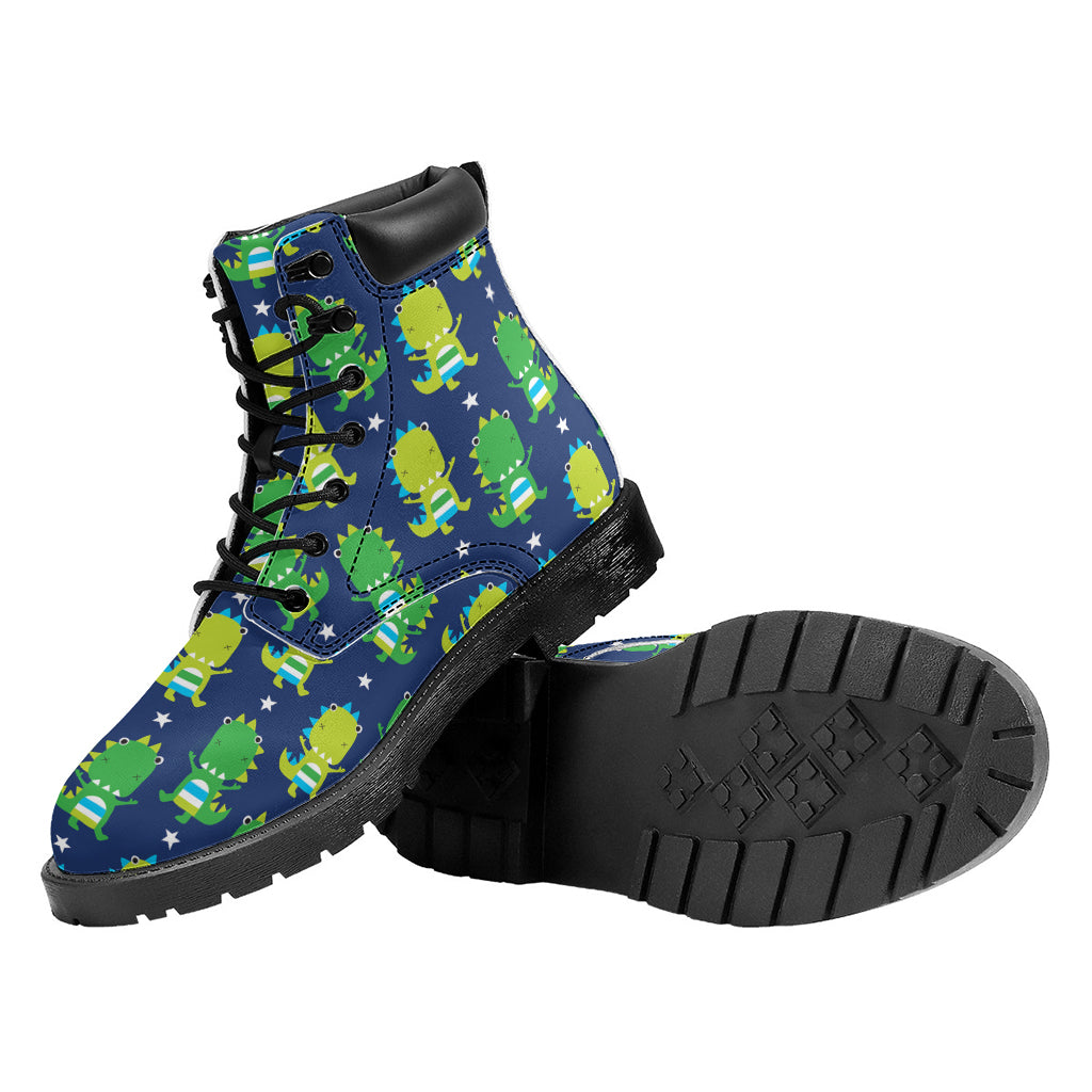Cute Dino T-Rex Pattern Print Work Boots