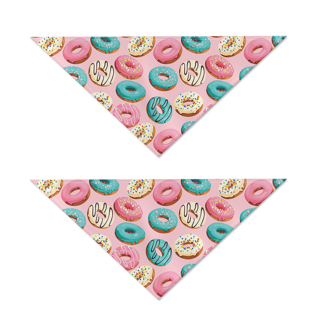 Cute Donut Pattern Print Dog Bandana
