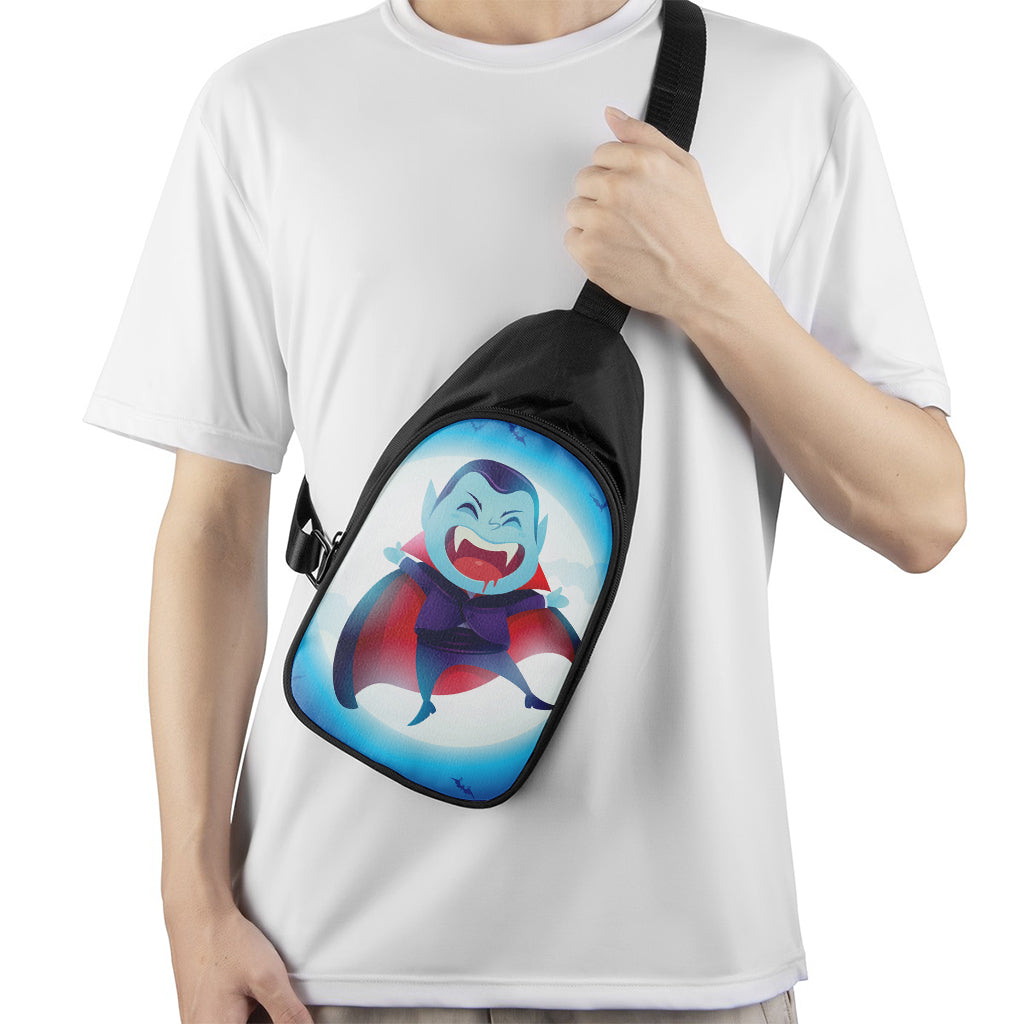 Cute Dracula Print Chest Bag