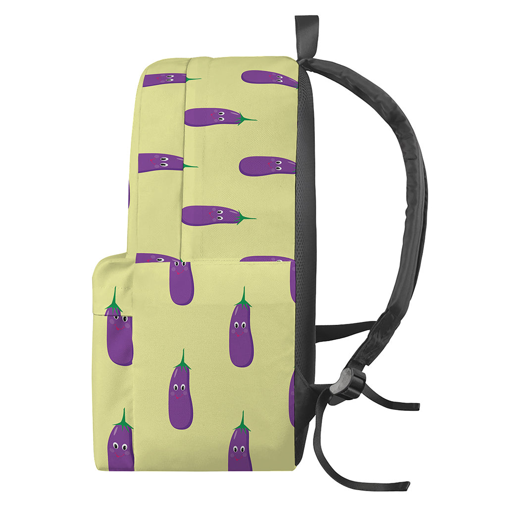 Cute Eggplant Pattern Print Backpack