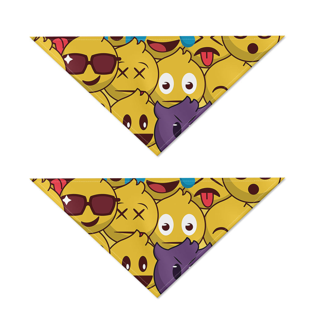 Cute Emoji Pattern Print Dog Bandana