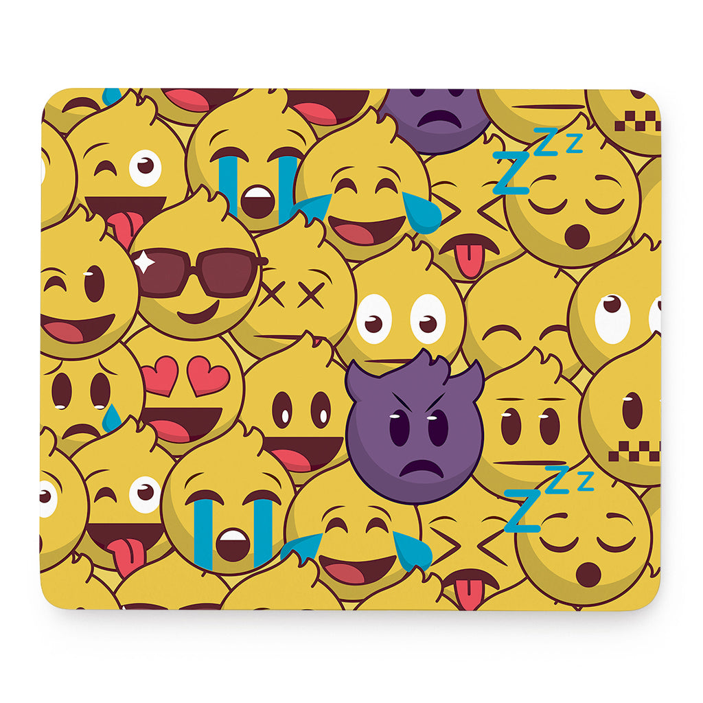 Cute Emoji Pattern Print Mouse Pad