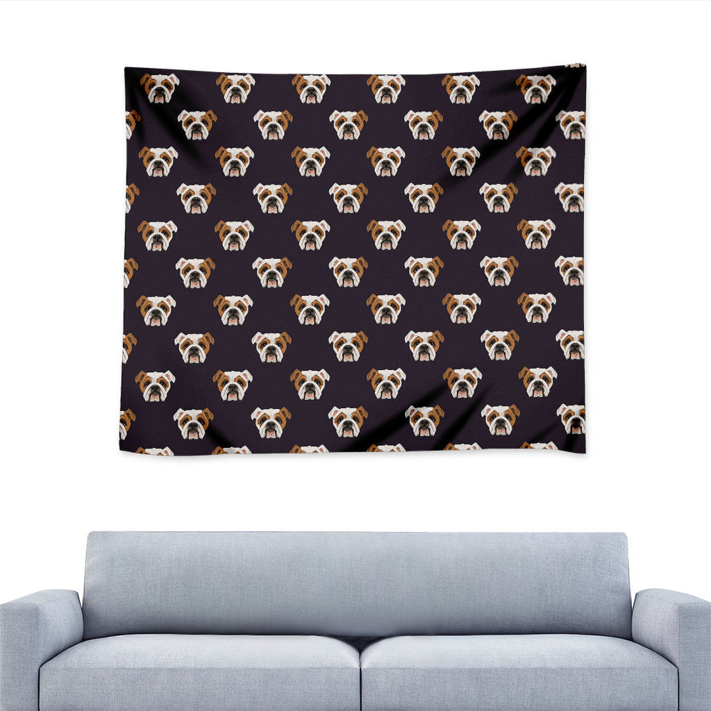 Cute English Bulldog Pattern Print Tapestry
