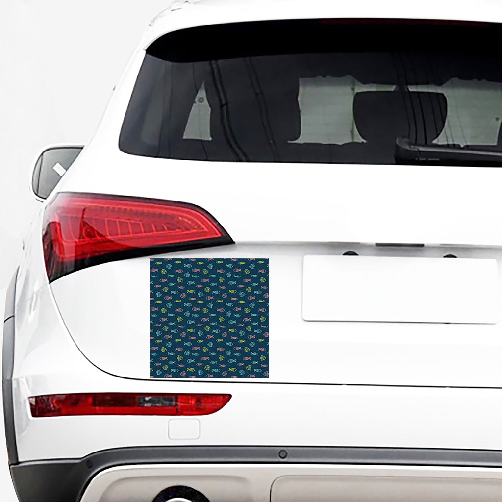 Cute Fish Pattern Print Car Sticker