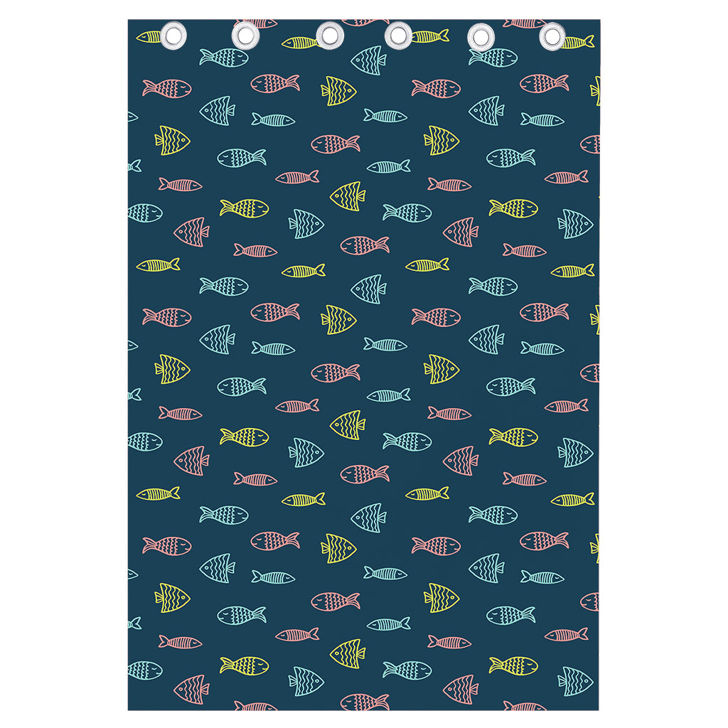 Cute Fish Pattern Print Curtain