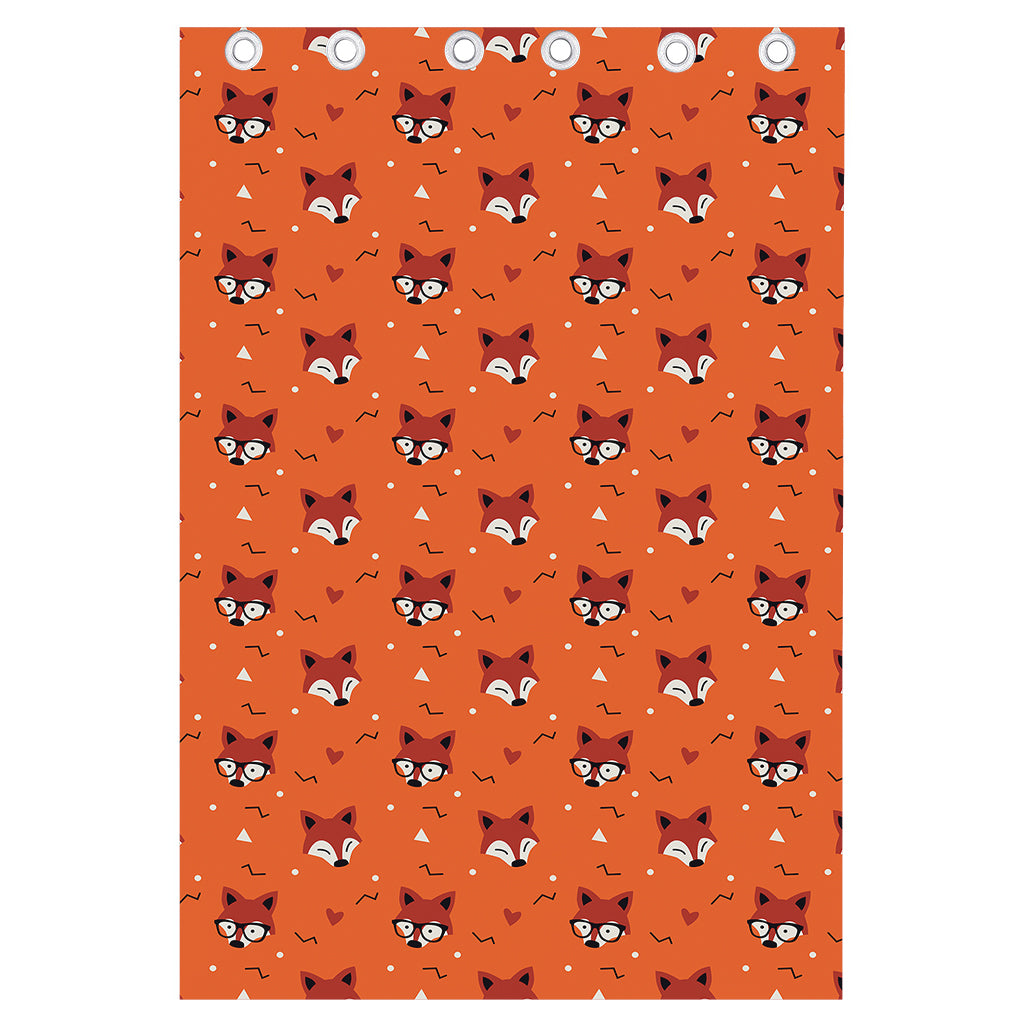Cute Fox Pattern Print Curtain