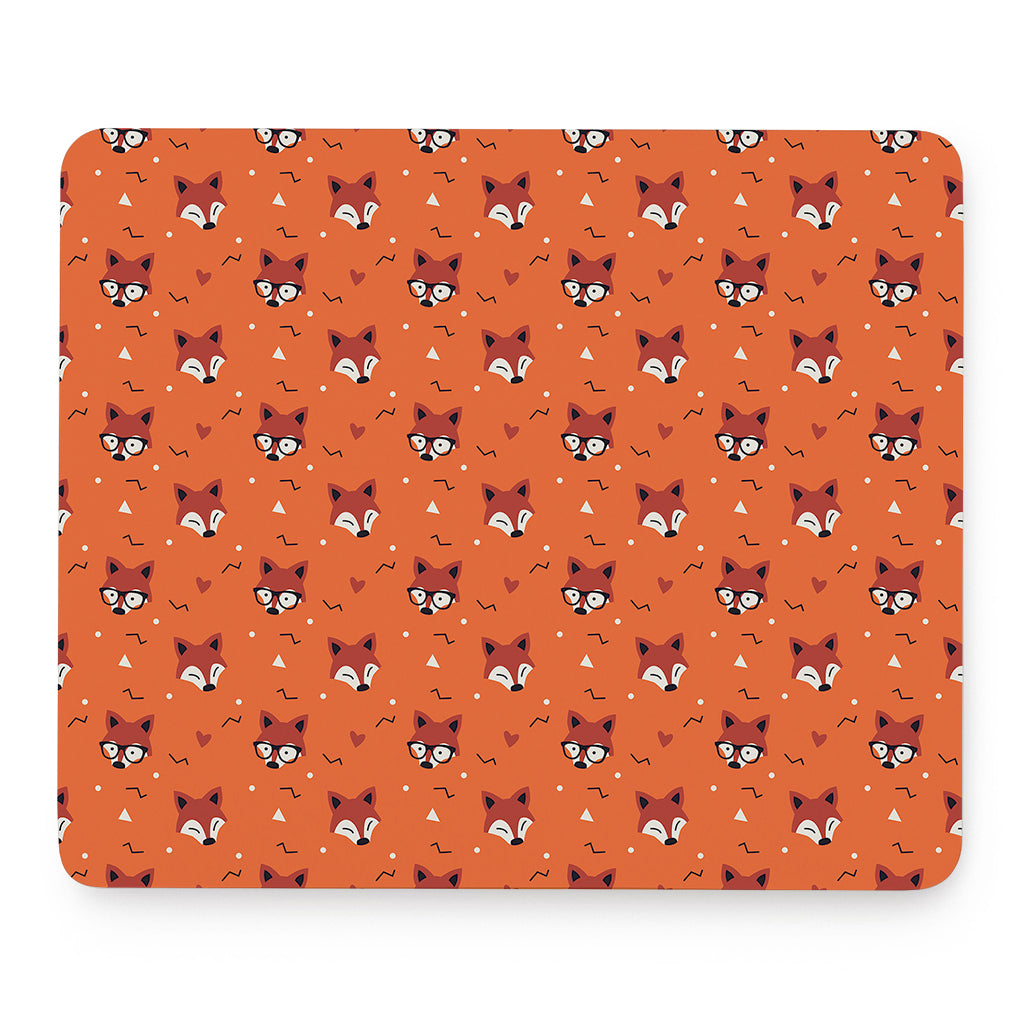 Cute Fox Pattern Print Mouse Pad