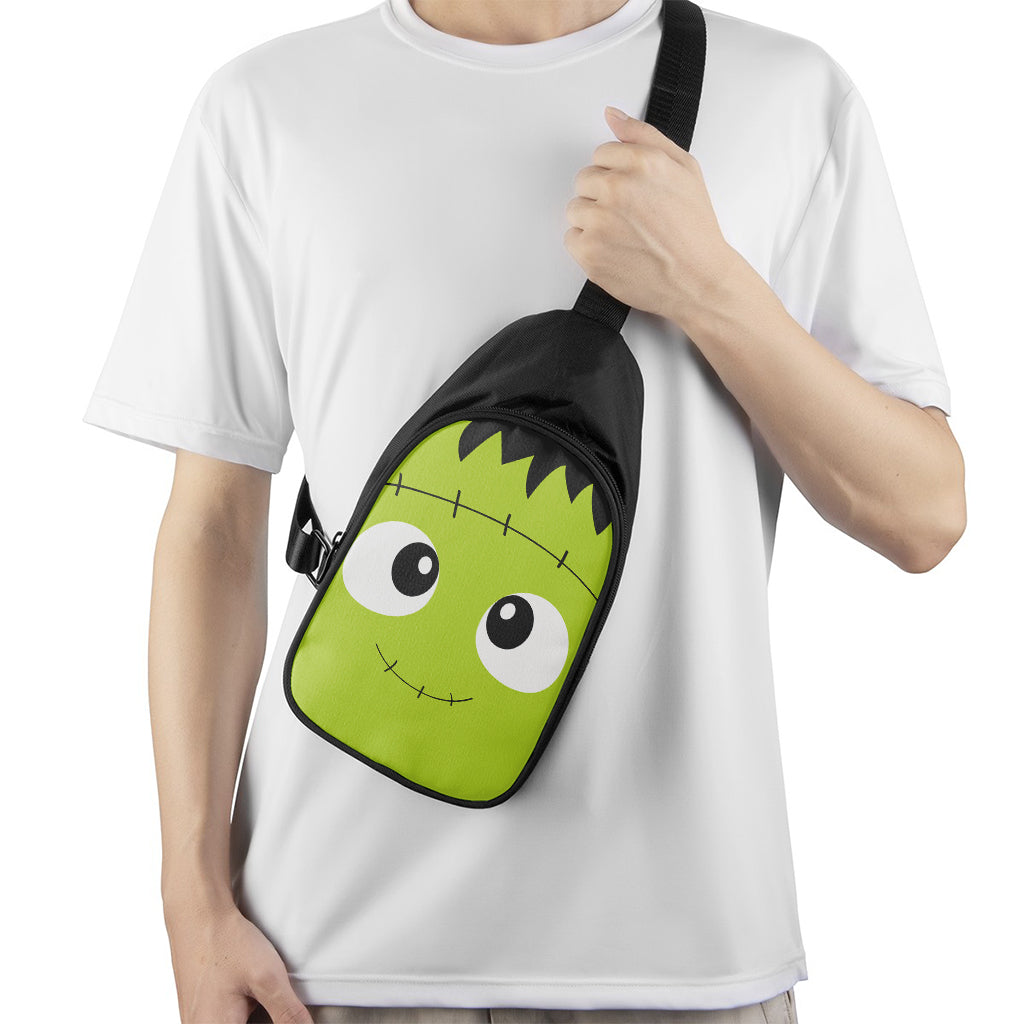 Cute Frankenstein Face Print Chest Bag