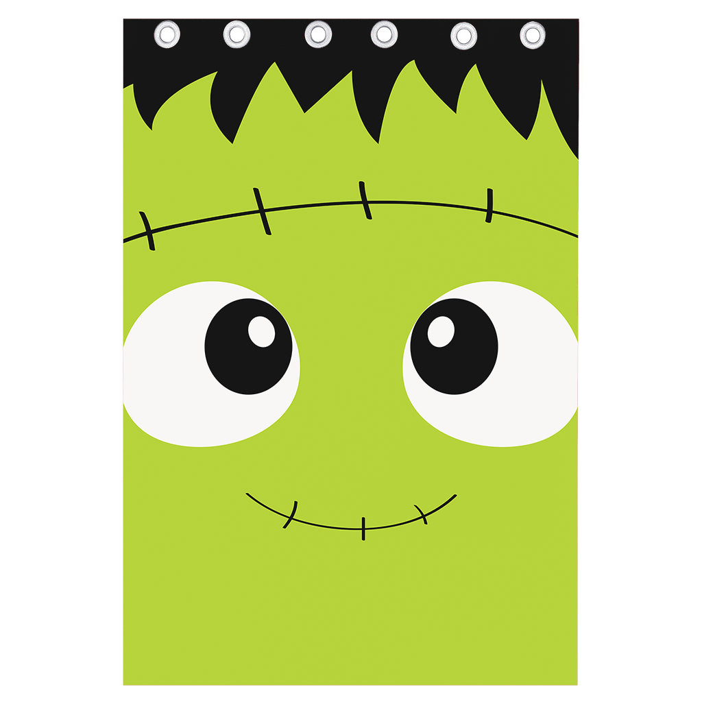 Cute Frankenstein Face Print Curtain
