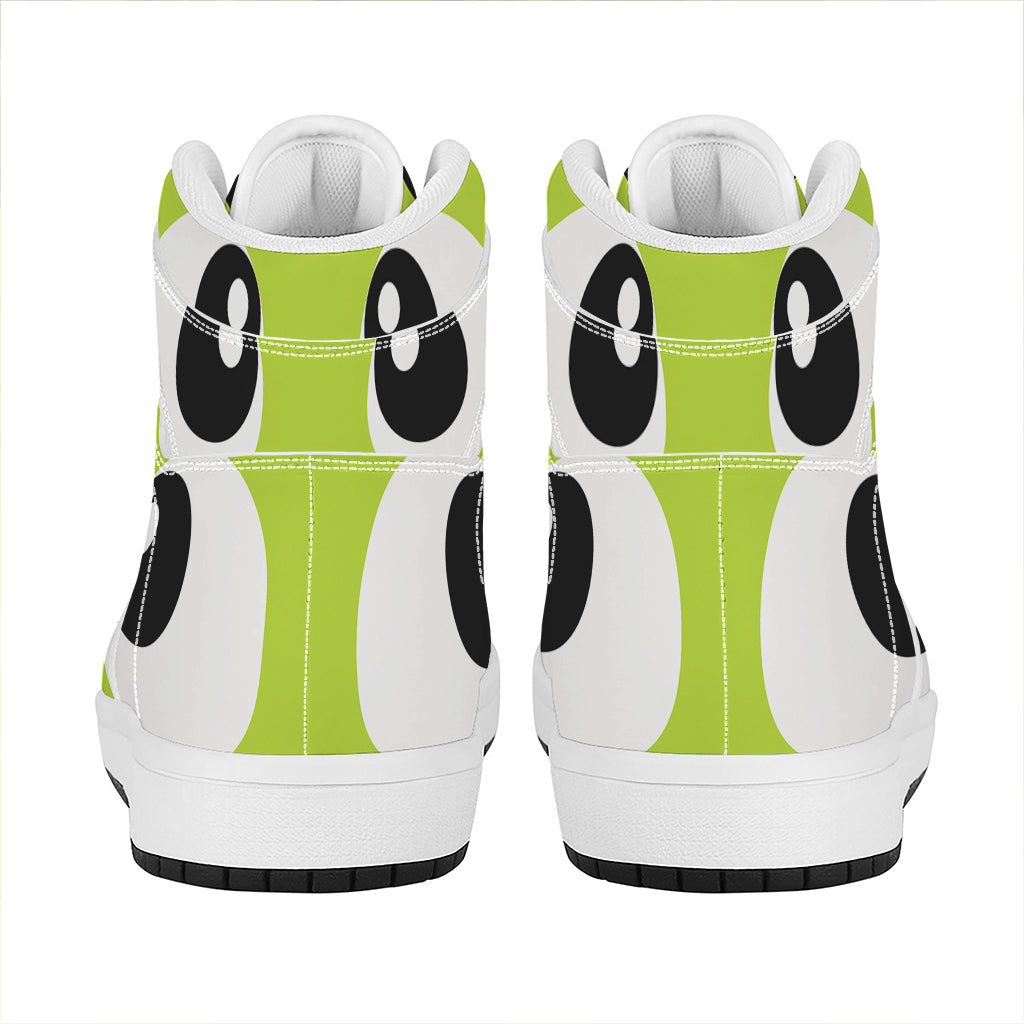 Cute Frankenstein Face Print High Top Leather Sneakers