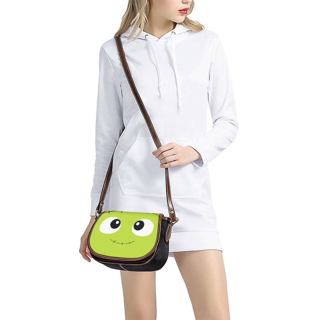 Cute Frankenstein Face Print Saddle Bag