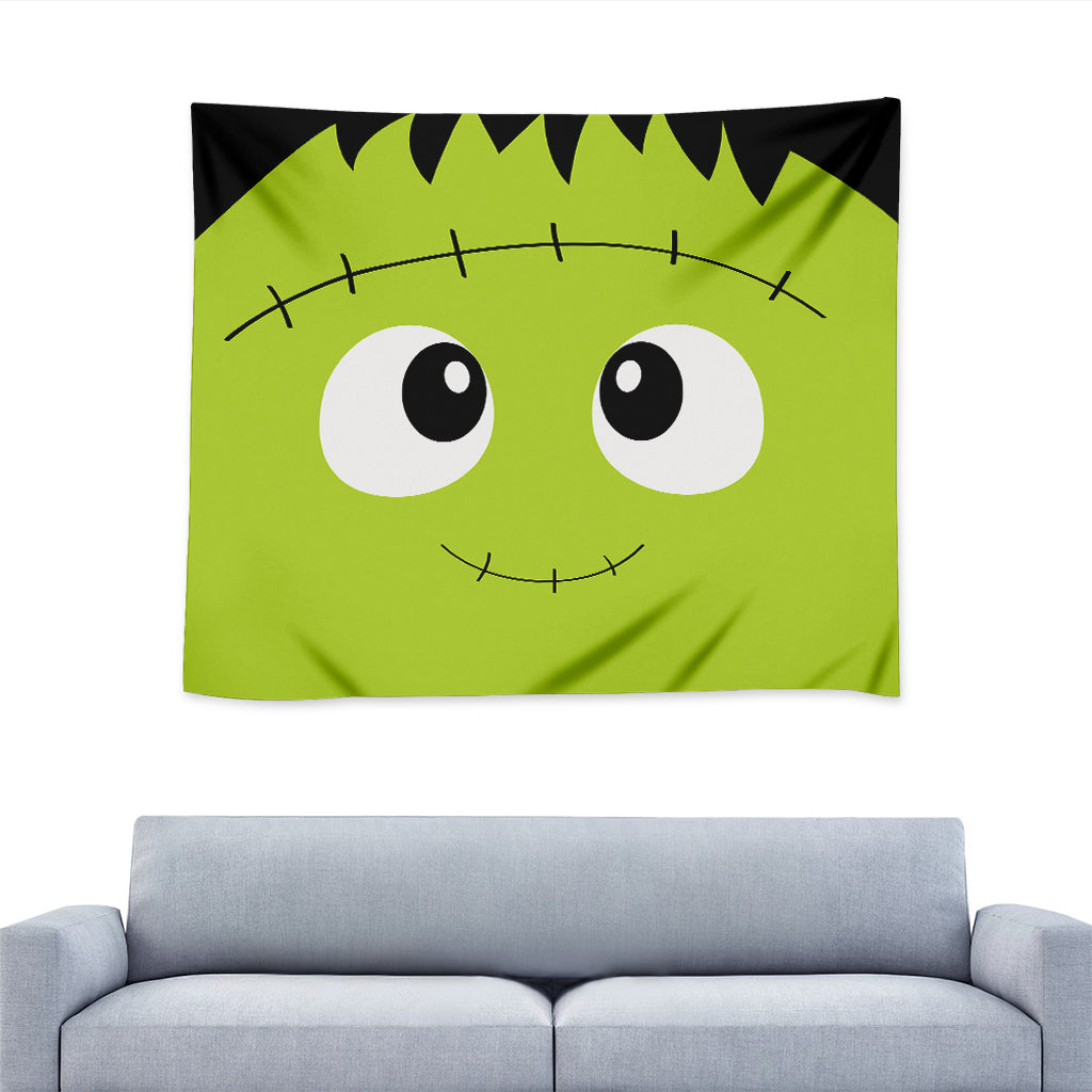Cute Frankenstein Face Print Tapestry