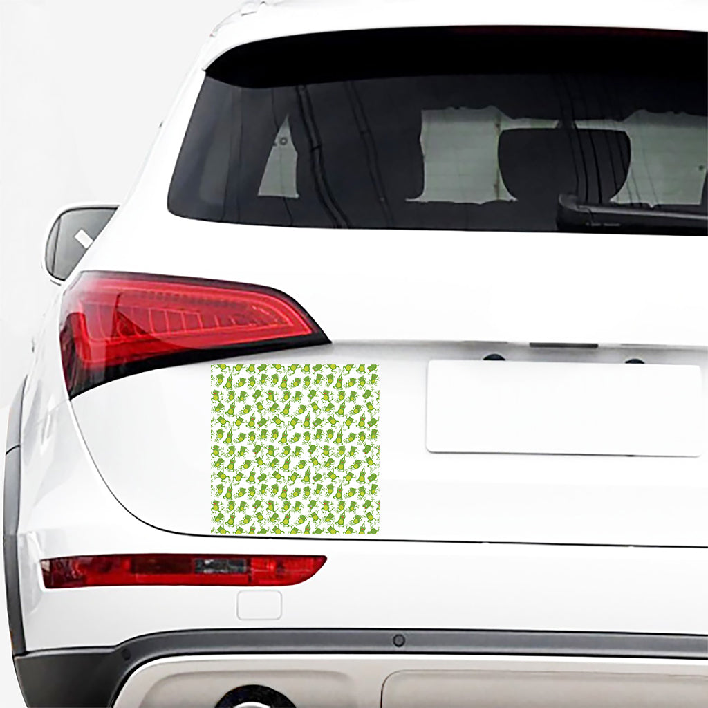 Cute Frog Pattern Print Car Sticker