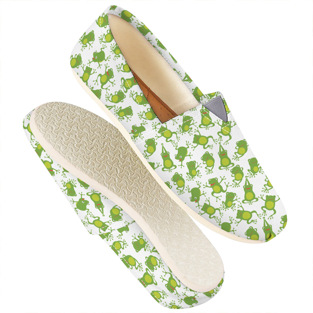 Cute Frog Pattern Print Casual Shoes