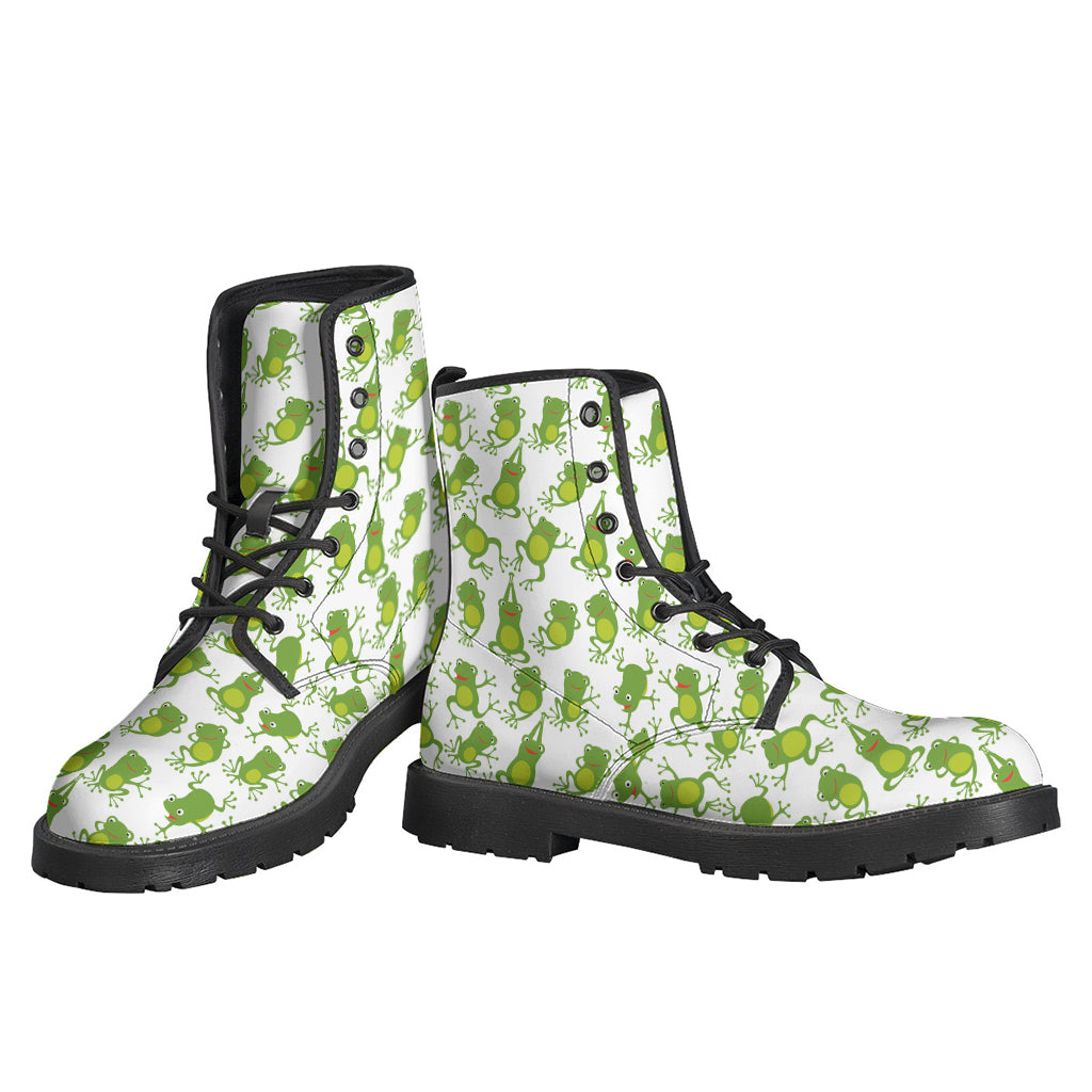 Cute Frog Pattern Print Backpack