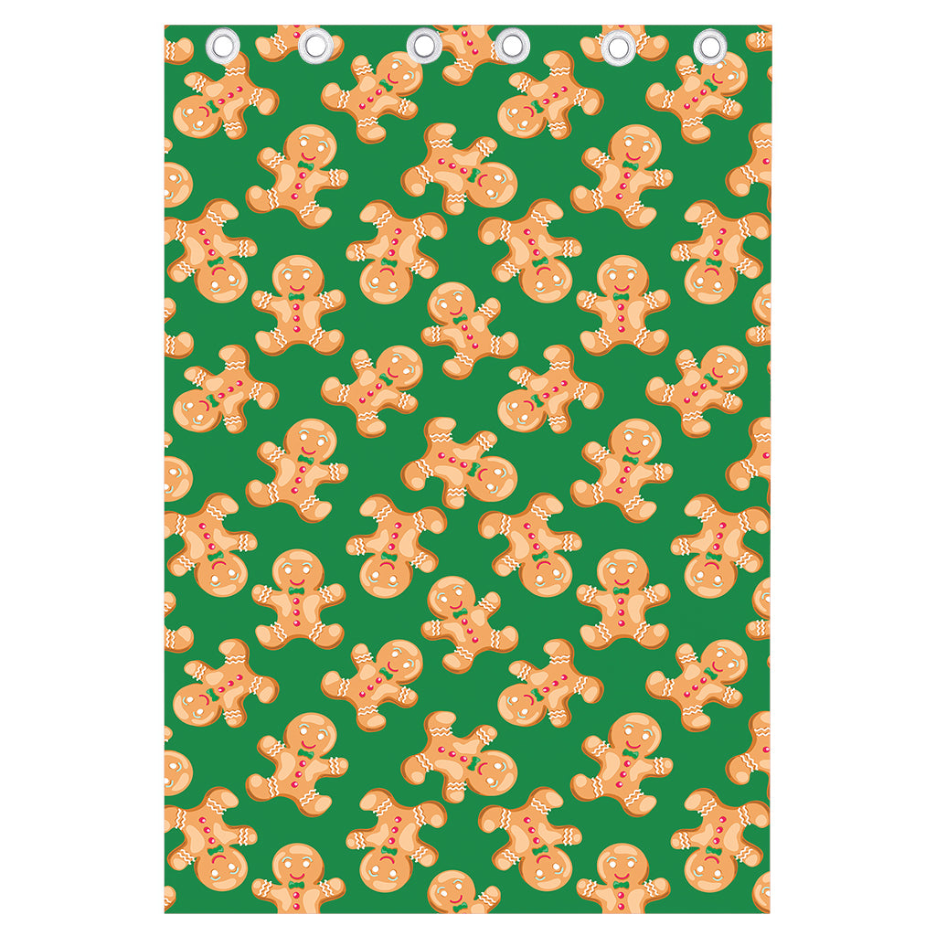 Cute Gingerbread Man Pattern Print Curtain