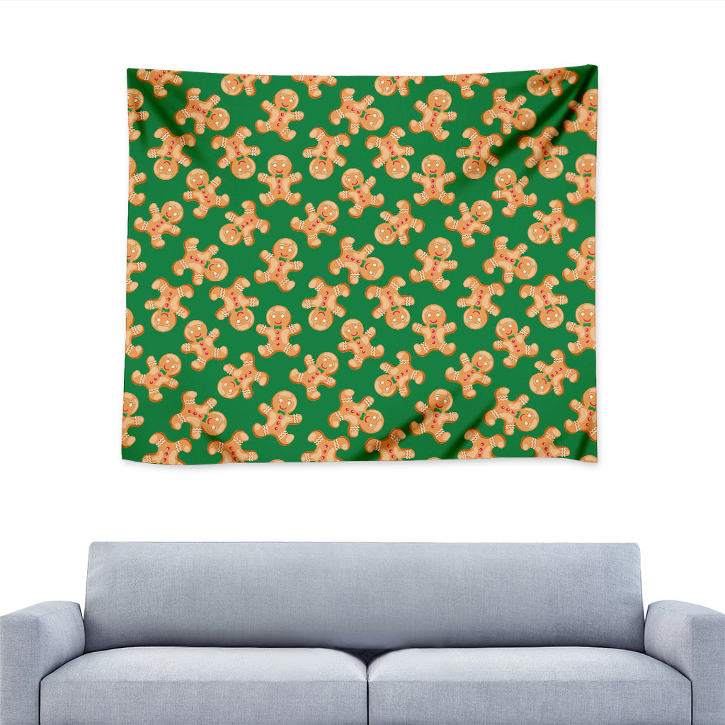Cute Gingerbread Man Pattern Print Tapestry