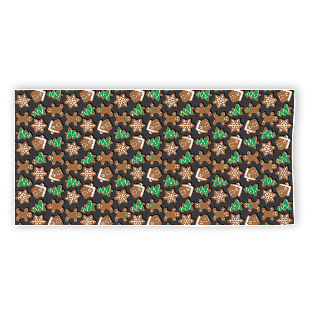 Cute Gingerbread Pattern Print Beach Towel