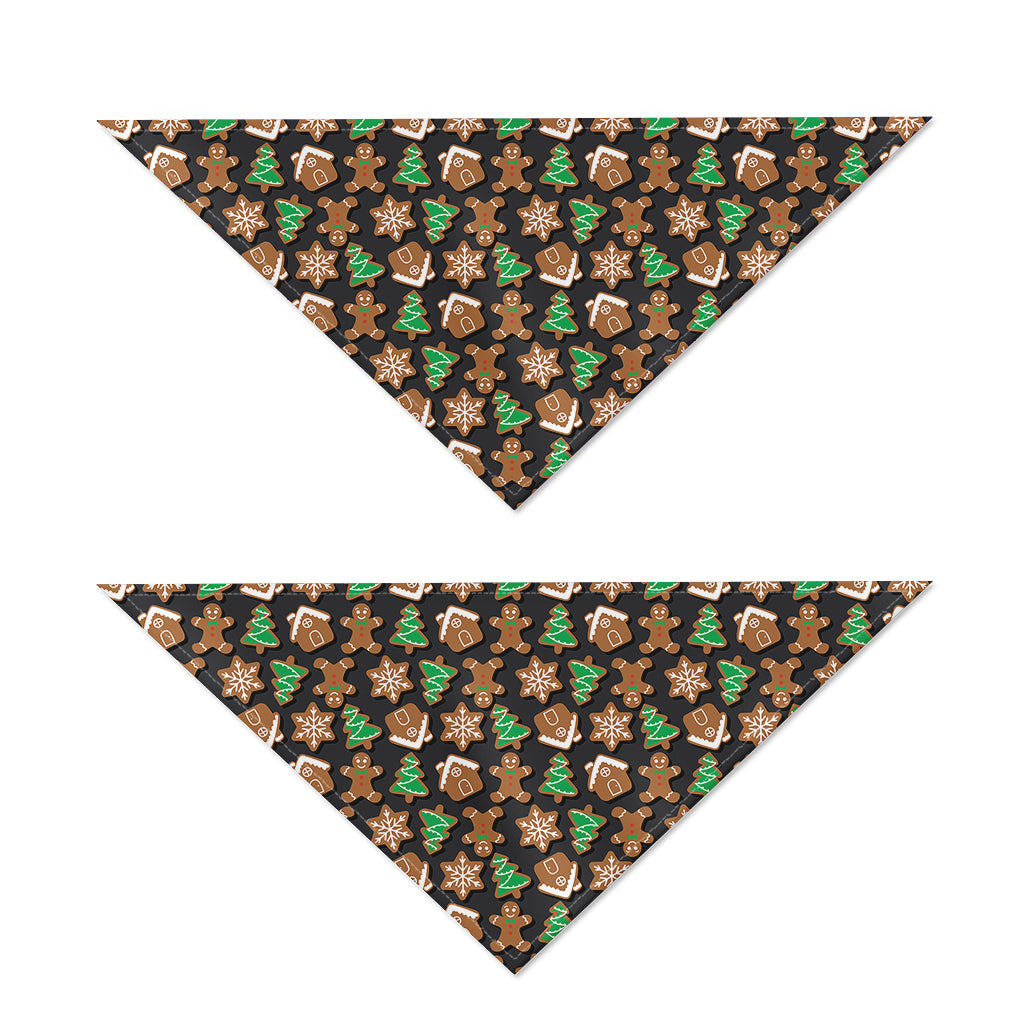 Cute Gingerbread Pattern Print Dog Bandana