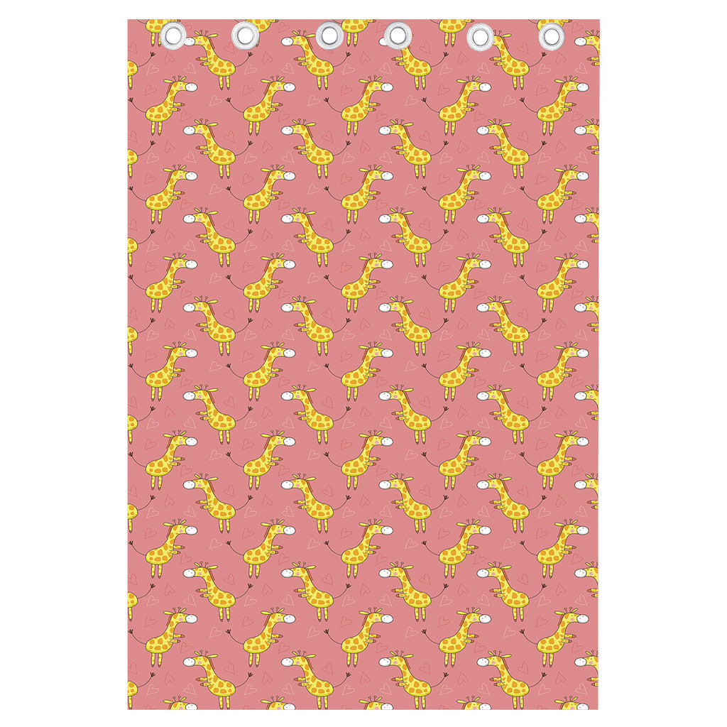 Cute Giraffe Pattern Print Curtain