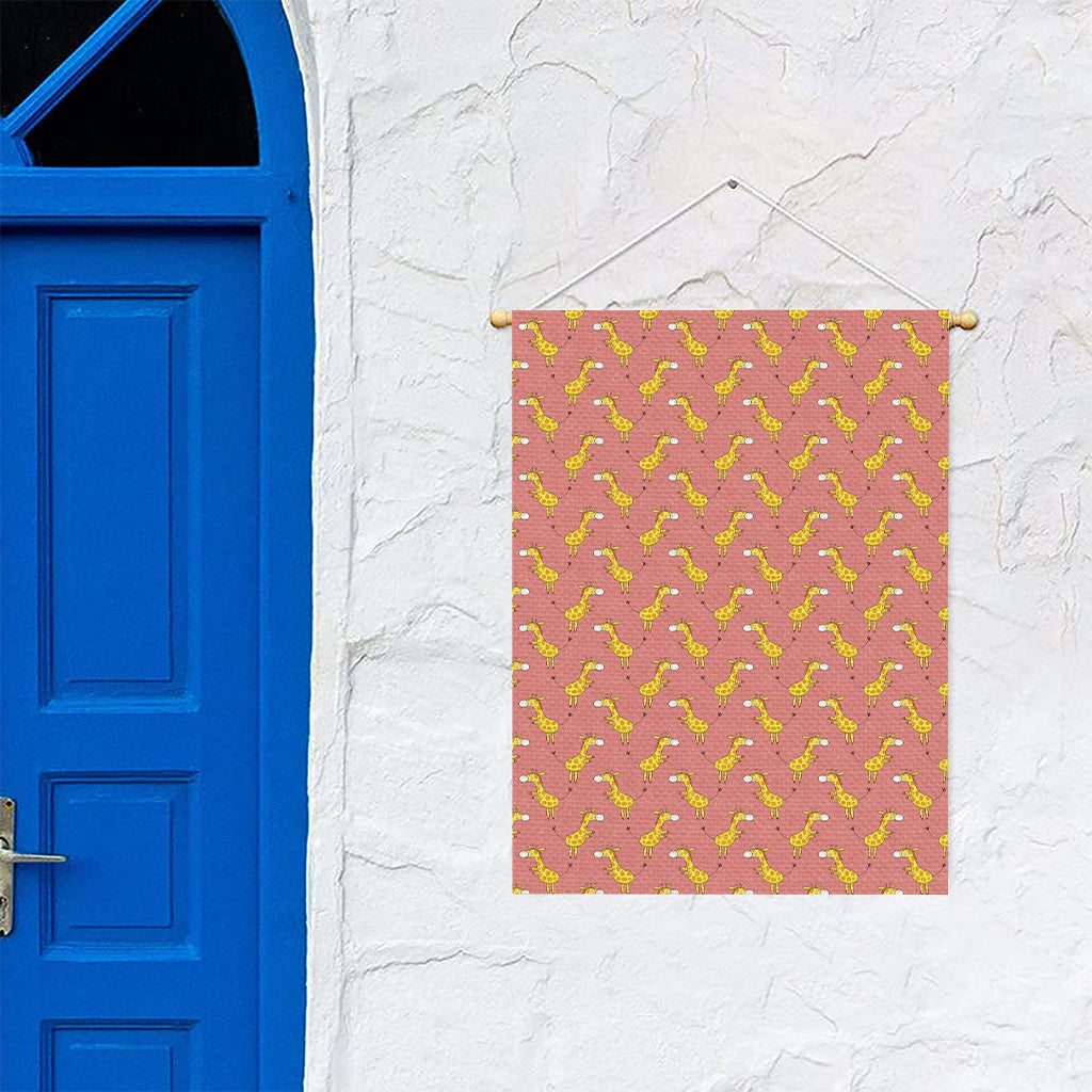 Cute Giraffe Pattern Print Garden Flag