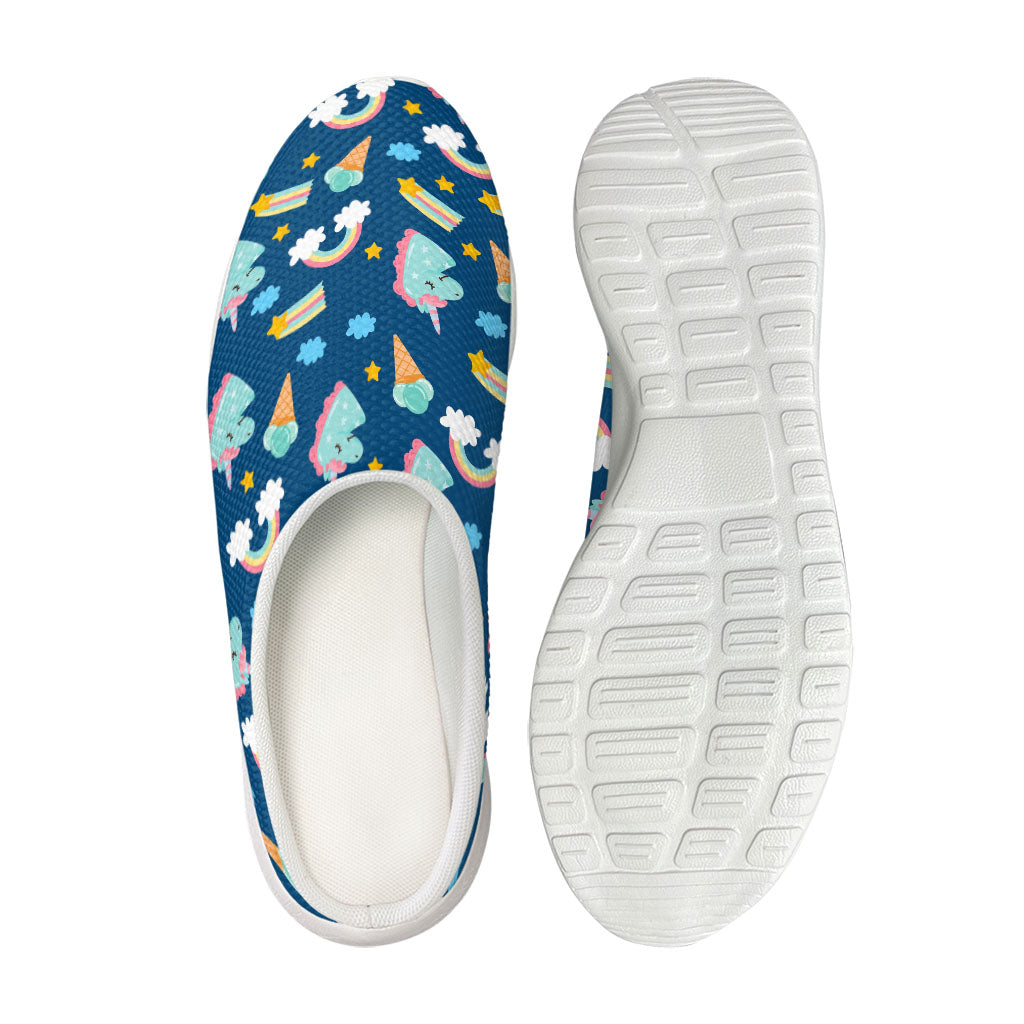 Cute Girly Unicorn Pattern Print Mesh Casual Shoes
