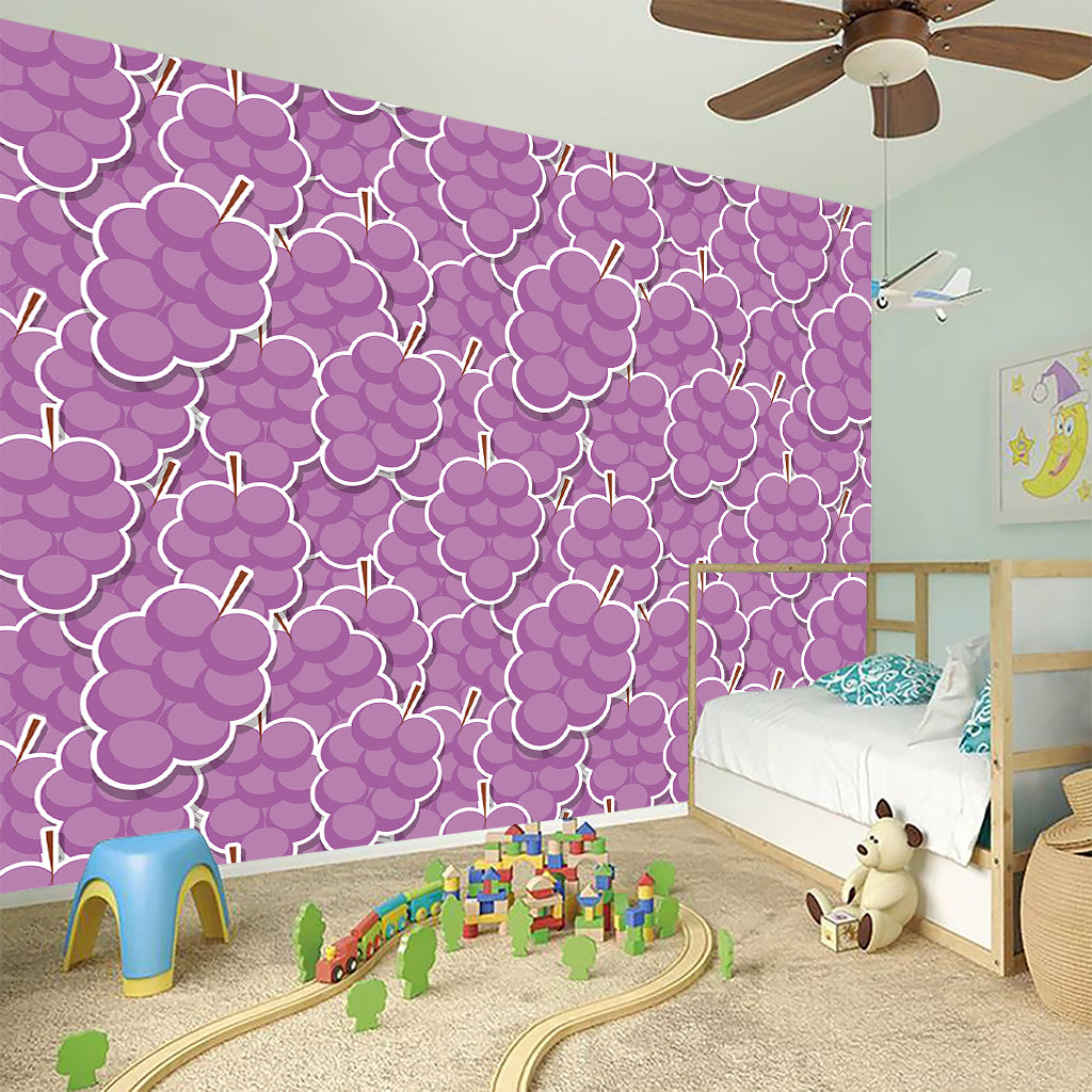 Cute Grape Pattern Print Wall Sticker