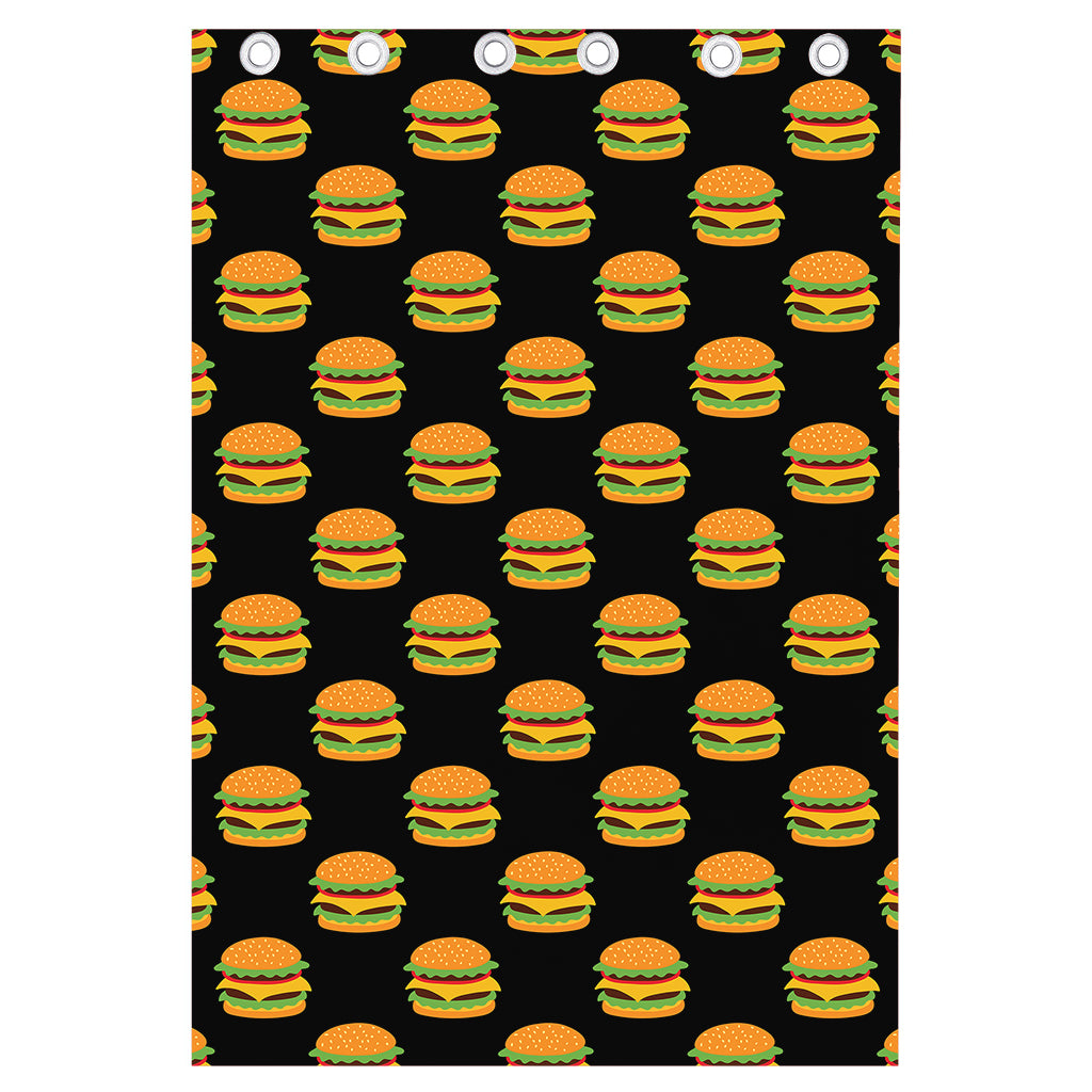 Cute Hamburger Pattern Print Curtain