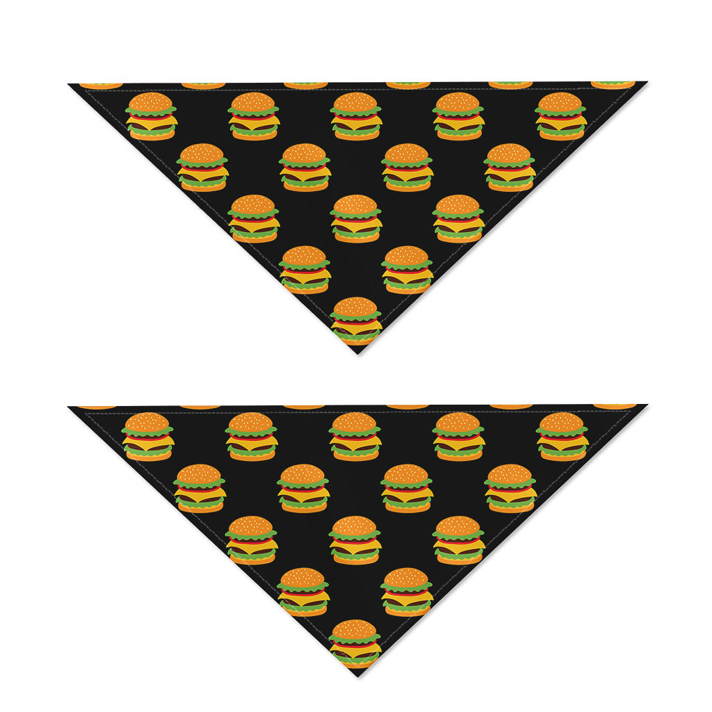 Cute Hamburger Pattern Print Dog Bandana