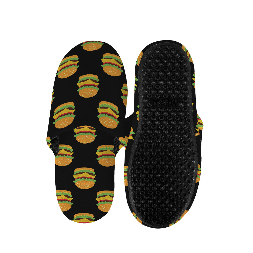 Cute Hamburger Pattern Print Slippers