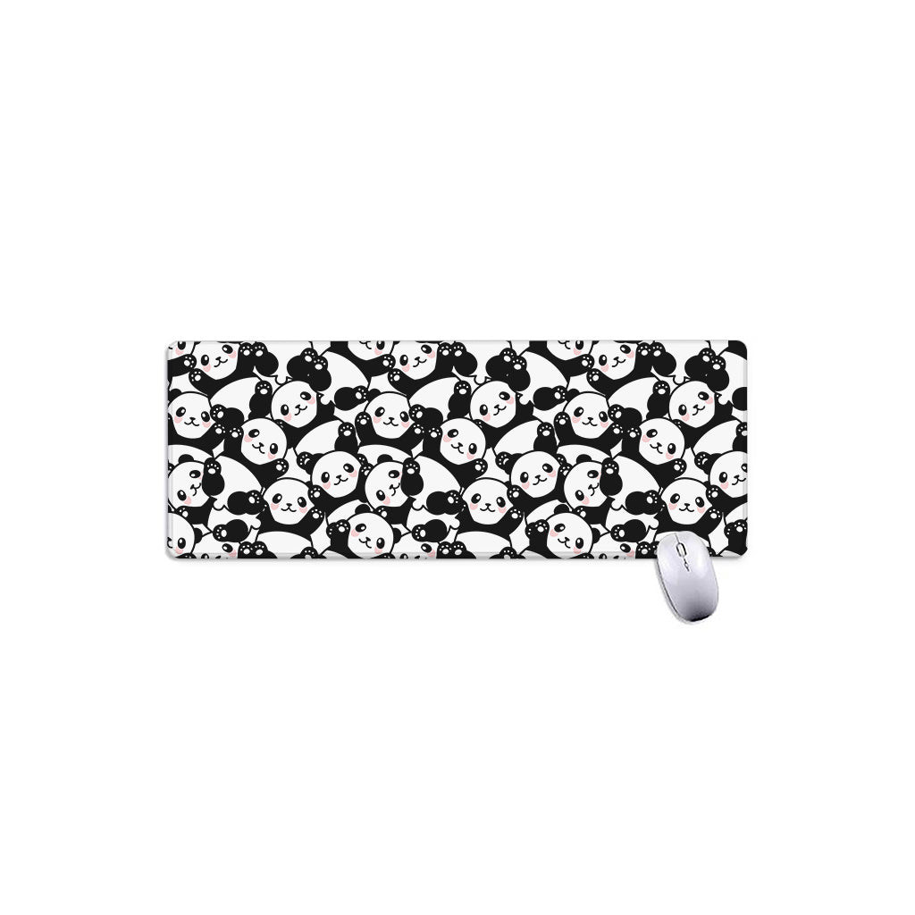 Cute Happy Panda Pattern Print Extended Mouse Pad