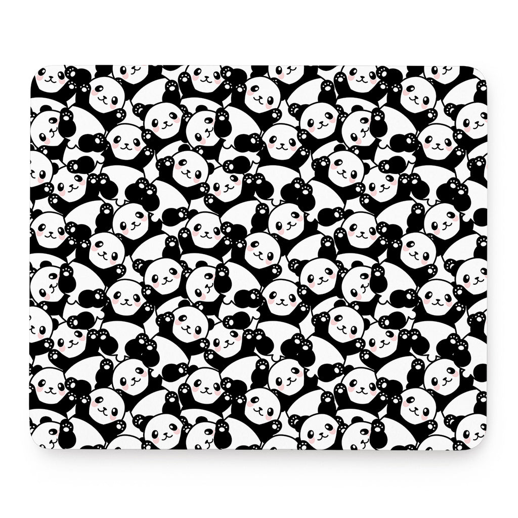 Cute Happy Panda Pattern Print Mouse Pad