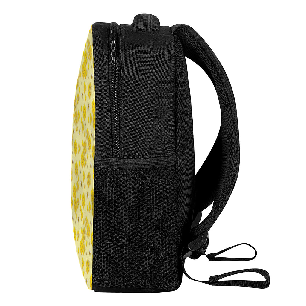 Cute Honey Bee Pattern Print Casual Backpack