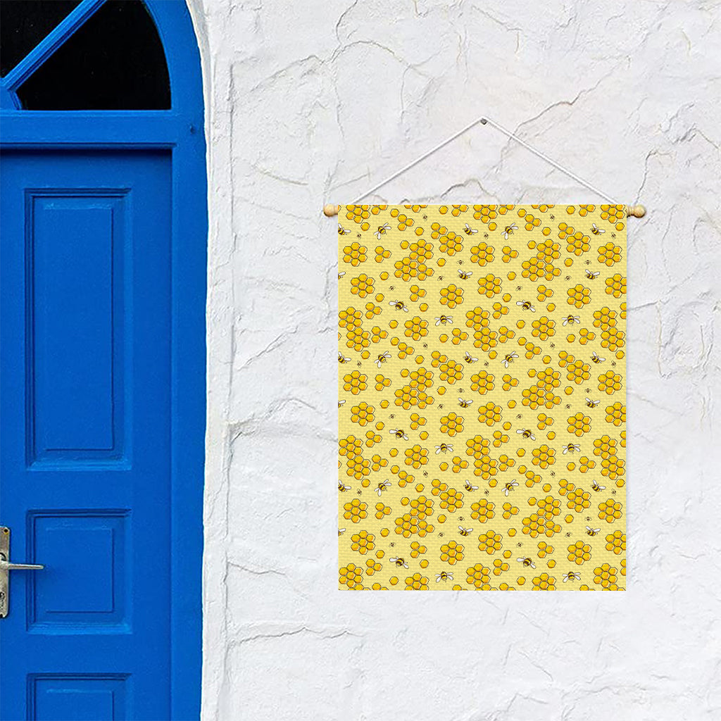 Cute Honey Bee Pattern Print Garden Flag