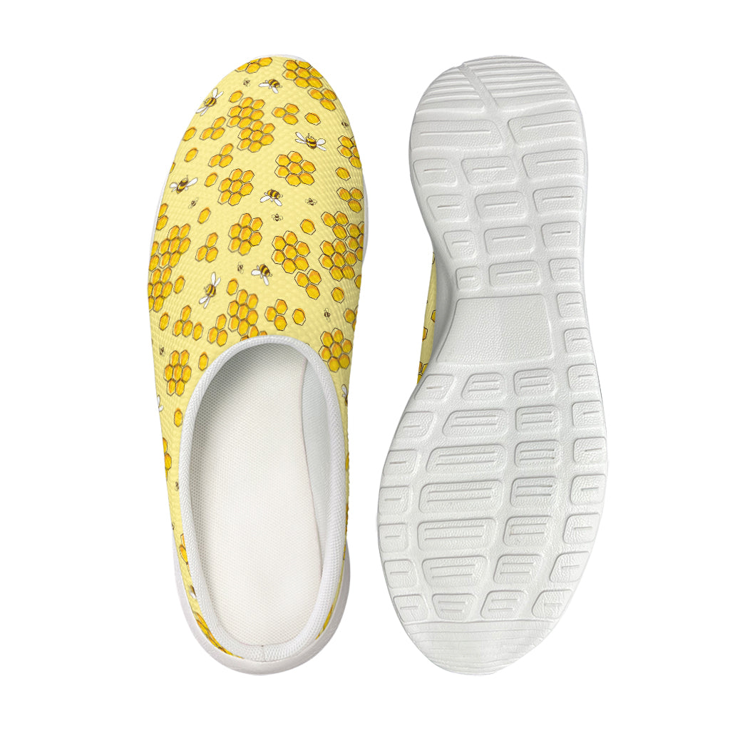 Cute Honey Bee Pattern Print Mesh Casual Shoes
