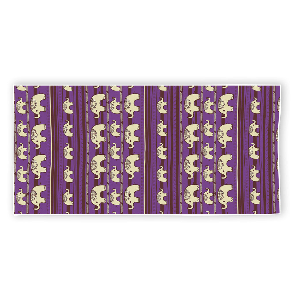 Cute Indian Tribal Elephant Print Beach Towel
