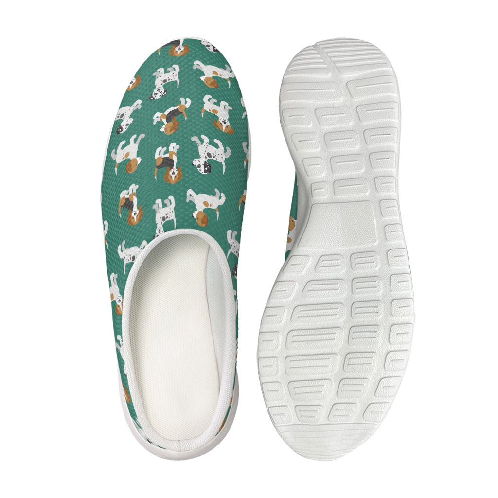 Cute Jack Russell Terrier Pattern Print Mesh Casual Shoes