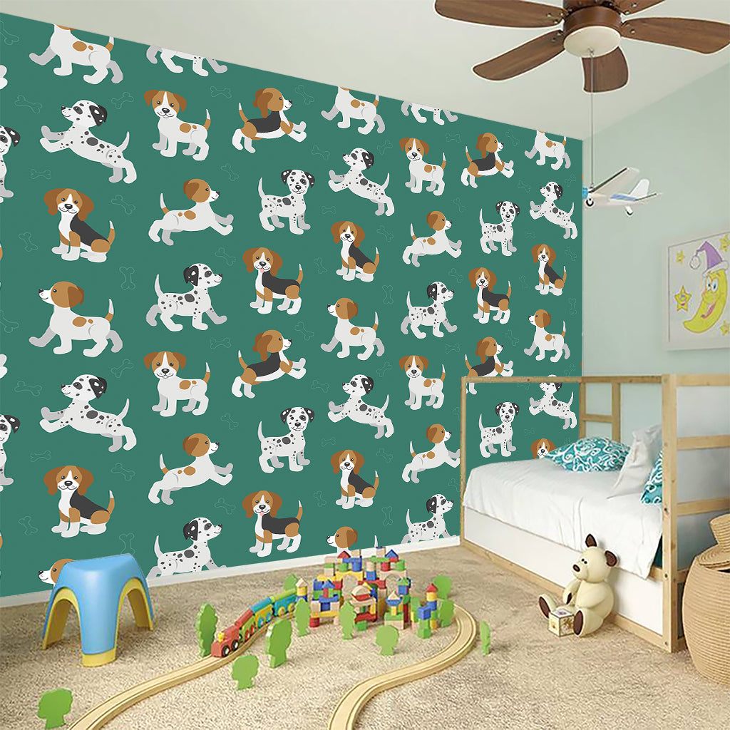 Cute Jack Russell Terrier Pattern Print Wall Sticker
