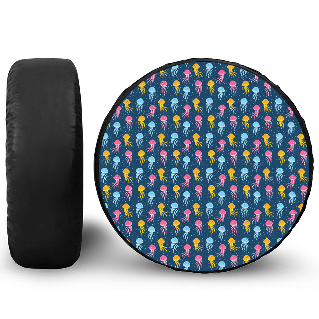 Cute Jellyfish Pattern Print Tire Cover