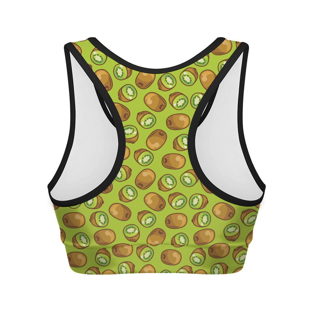 Cute Kiwi Pattern Print Women's Sports Bra