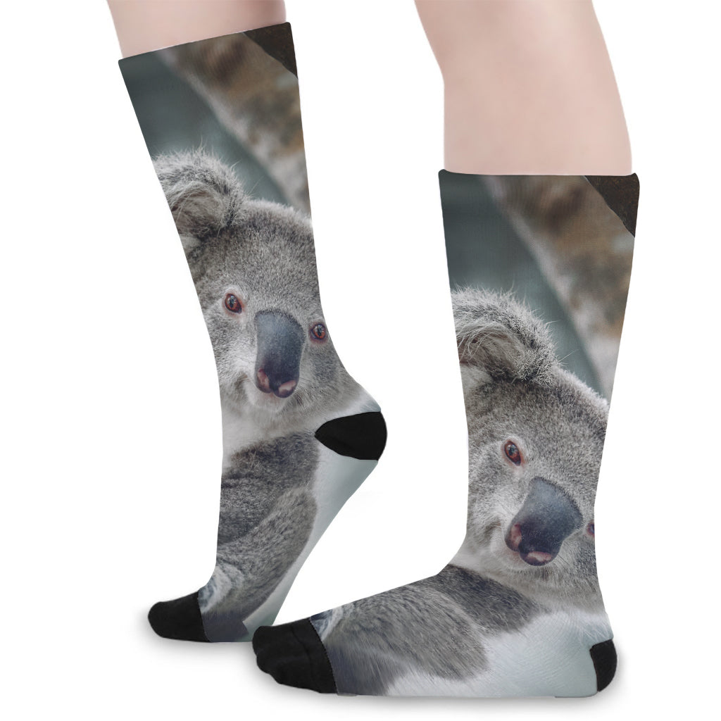 Cute Koala Print Long Socks
