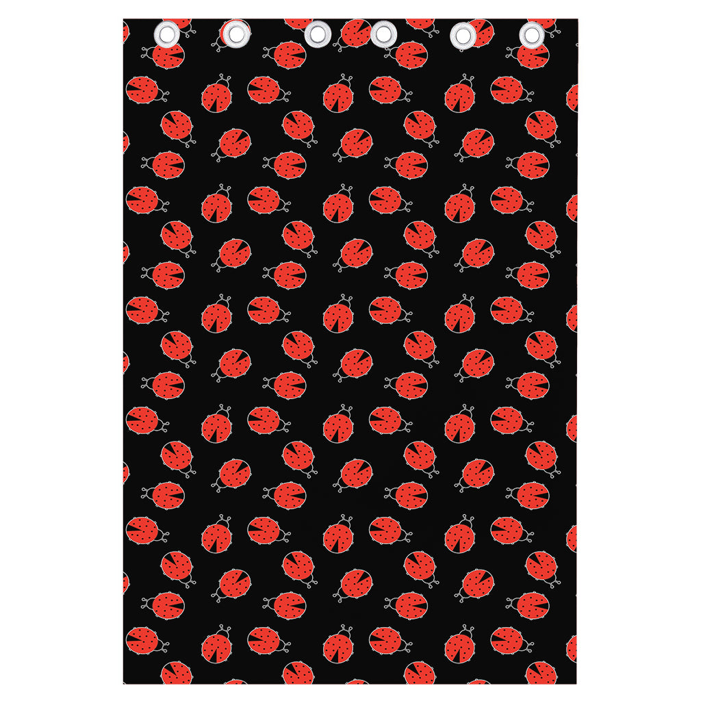 Cute Ladybird Pattern Print Curtain