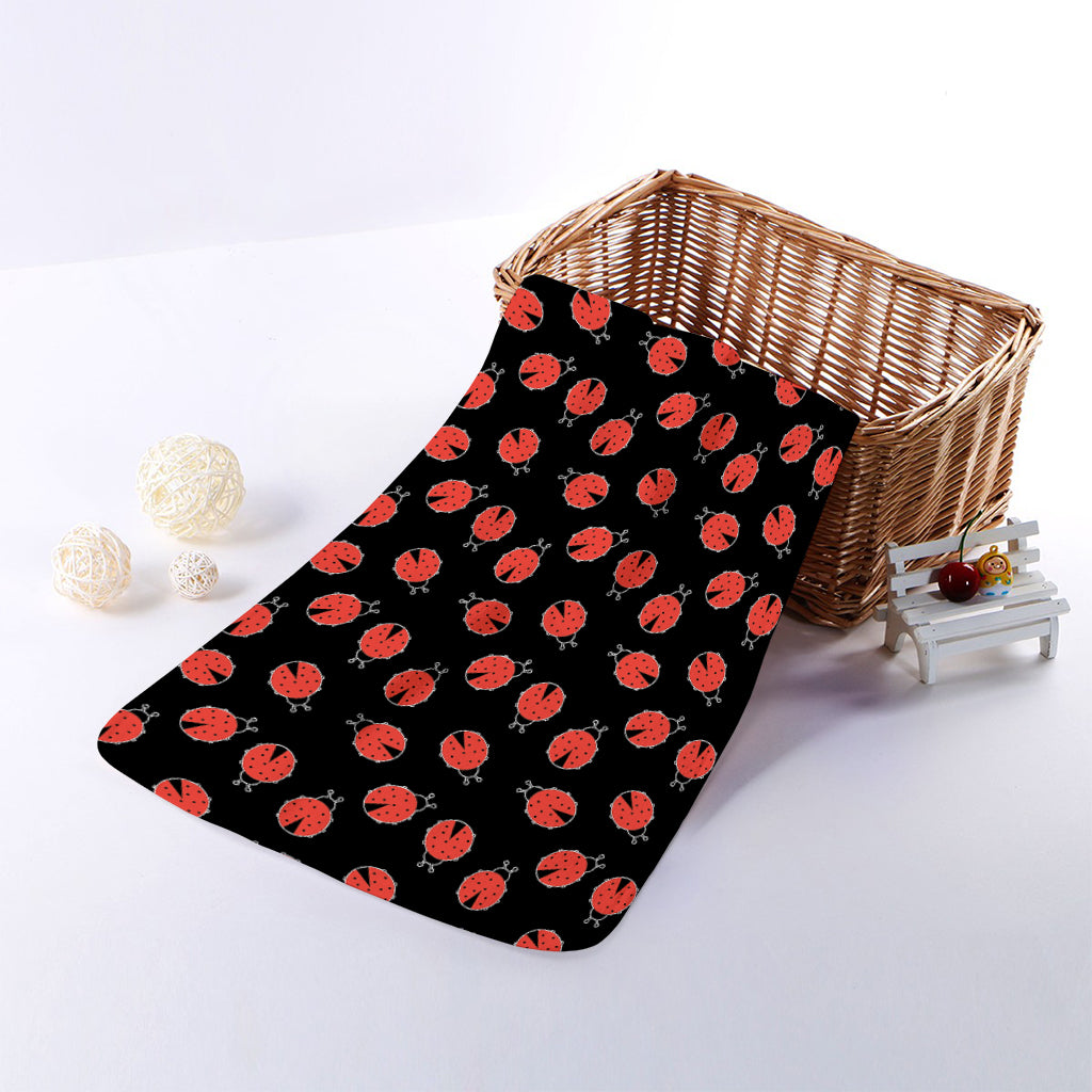 Cute Ladybird Pattern Print Towel