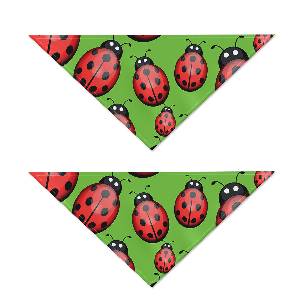 Cute Ladybug Pattern Print Dog Bandana