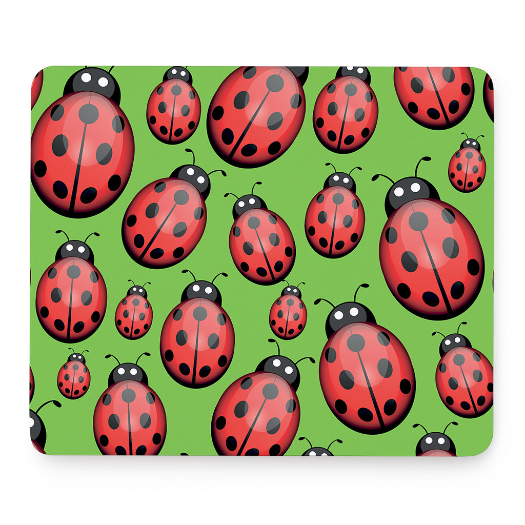 Cute Ladybug Pattern Print Mouse Pad