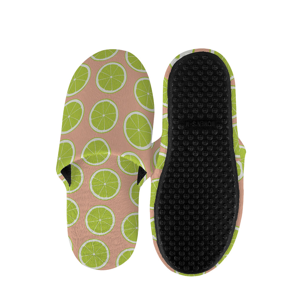 Cute Lime Pattern Print Slippers