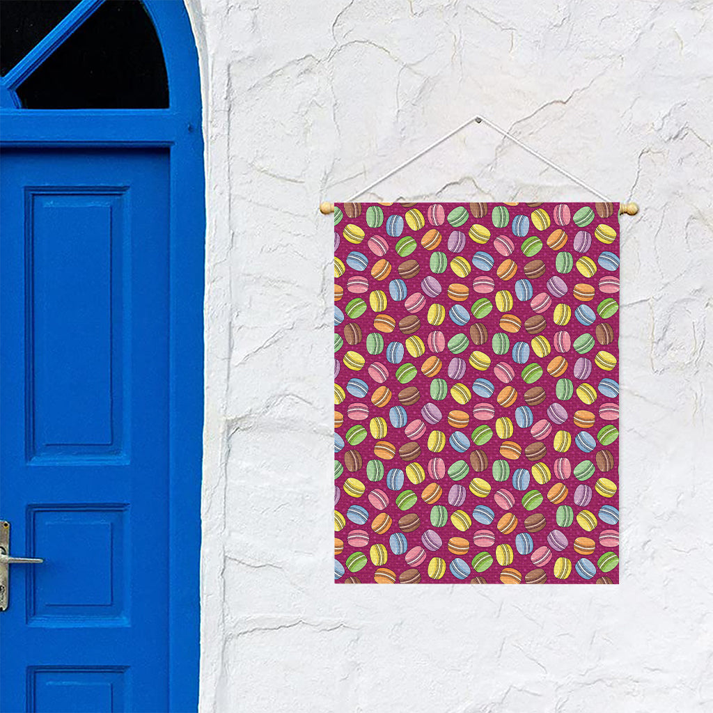 Cute Macaron Pattern Print Garden Flag