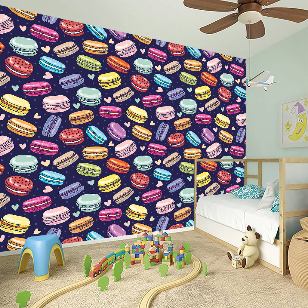 Cute Macarons Pattern Print Wall Sticker