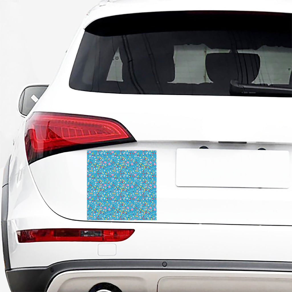 Cute Medical Pattern Print Car Sticker