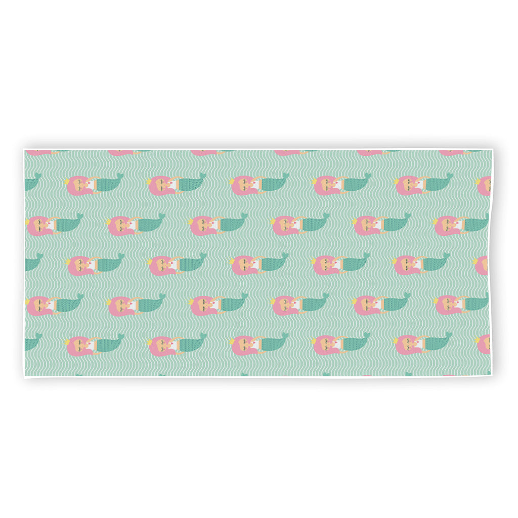 Cute Mermaid Pattern Print Beach Towel